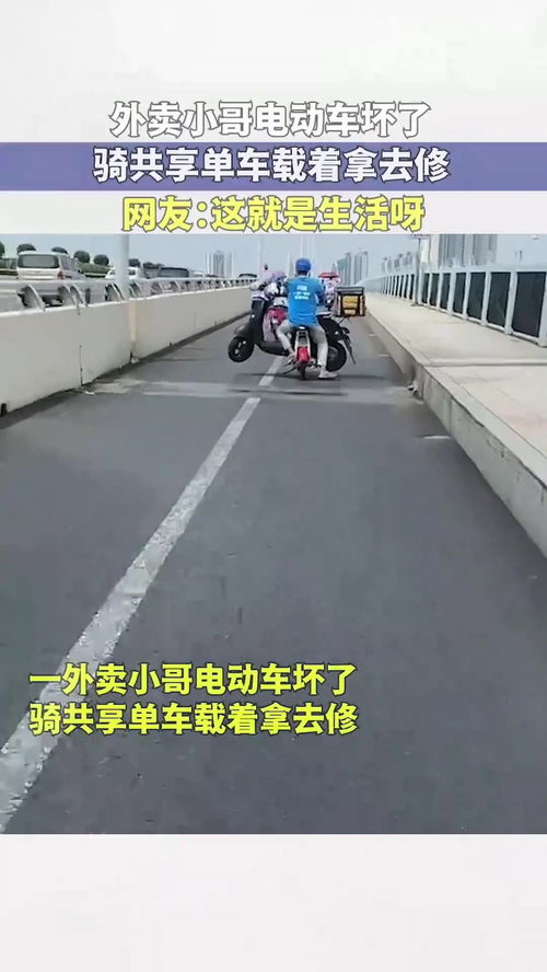 车轮上的生活 当外卖小哥遇上共享单车，这辆助力车也在修理